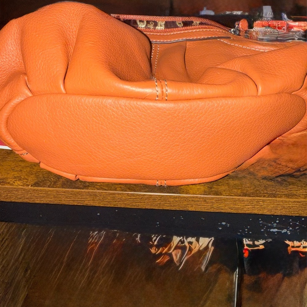 Tignanello Brown/Orange Leather Women's Bag - Picture 4 of 8